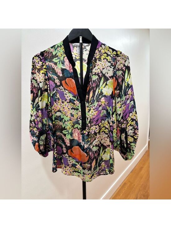 Diane Von Furstenberg Tops - 639. Diane Von Furstenberg Multicolor Floral Blouse